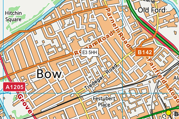E3 5HH map - OS VectorMap District (Ordnance Survey)