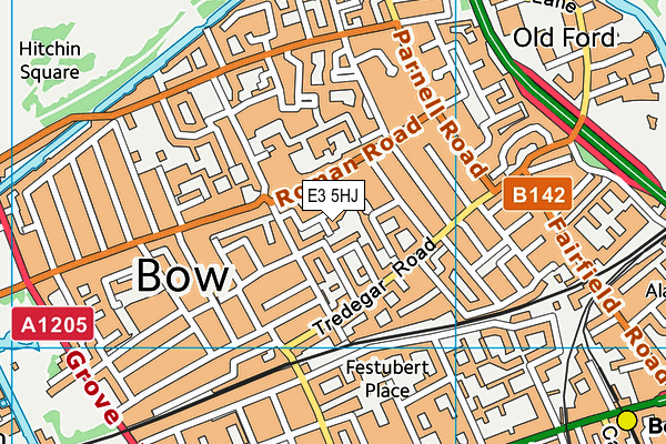 E3 5HJ map - OS VectorMap District (Ordnance Survey)