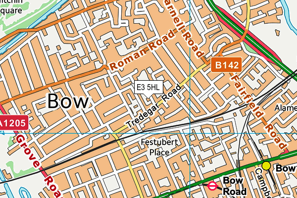 E3 5HL map - OS VectorMap District (Ordnance Survey)