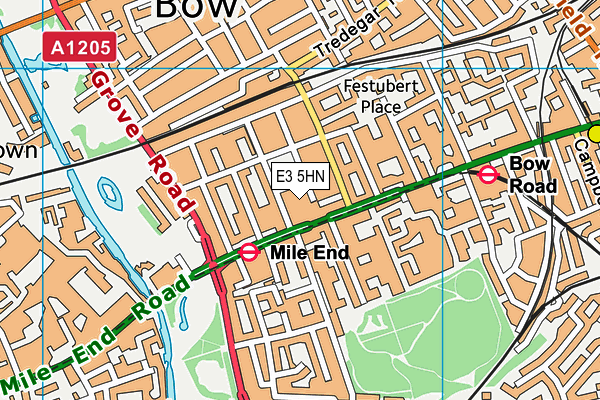 E3 5HN map - OS VectorMap District (Ordnance Survey)