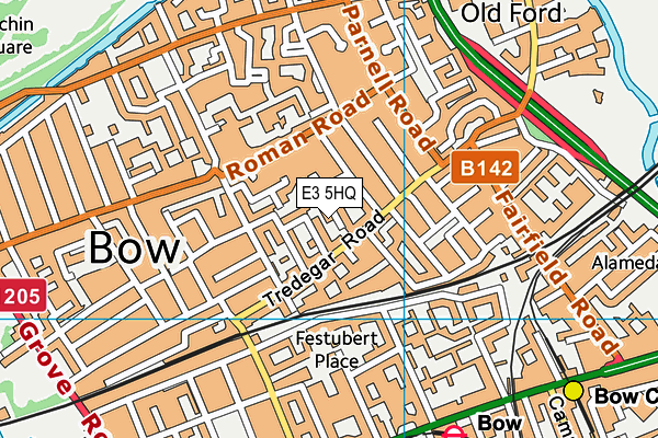 E3 5HQ map - OS VectorMap District (Ordnance Survey)