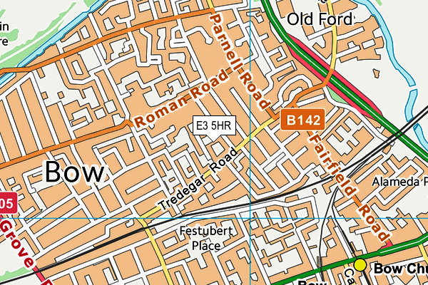 E3 5HR map - OS VectorMap District (Ordnance Survey)