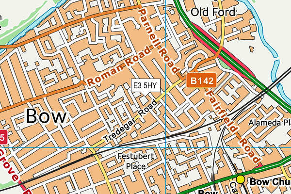 E3 5HY map - OS VectorMap District (Ordnance Survey)