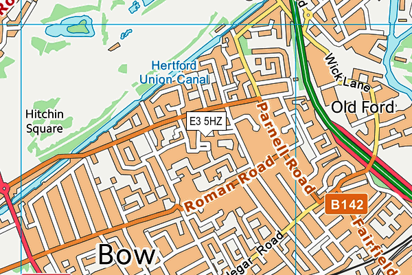 E3 5HZ map - OS VectorMap District (Ordnance Survey)