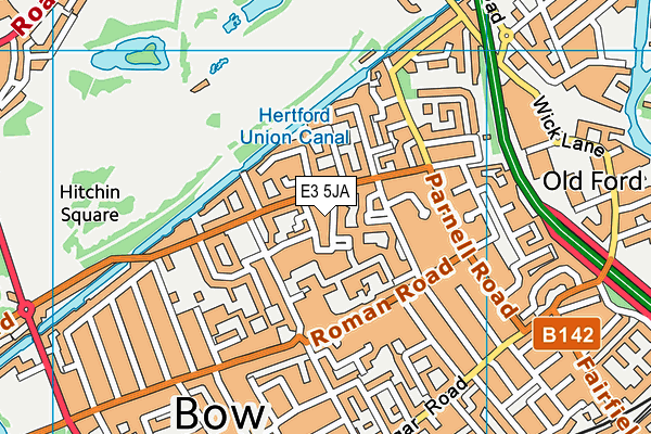 E3 5JA map - OS VectorMap District (Ordnance Survey)