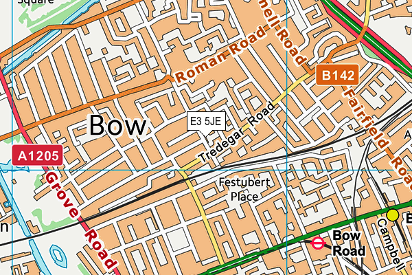 E3 5JE map - OS VectorMap District (Ordnance Survey)