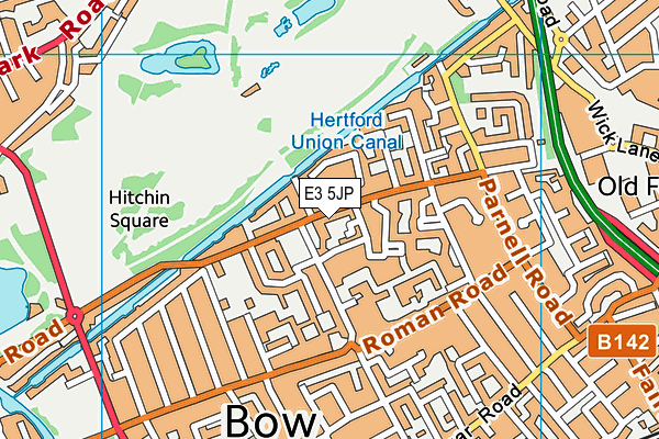 E3 5JP map - OS VectorMap District (Ordnance Survey)