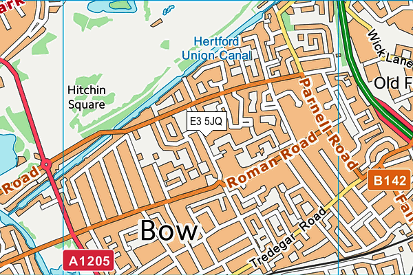 E3 5JQ map - OS VectorMap District (Ordnance Survey)