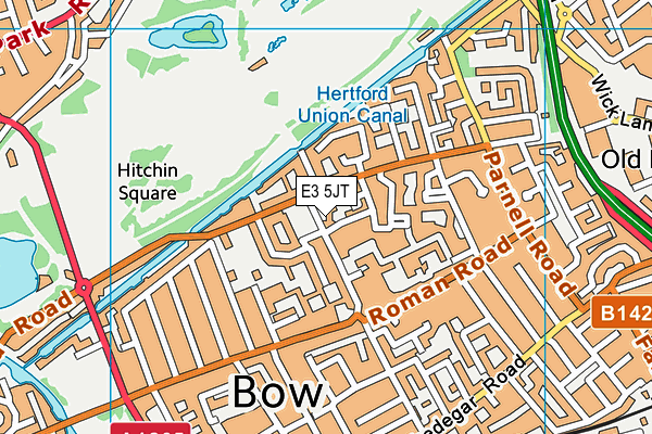 E3 5JT map - OS VectorMap District (Ordnance Survey)