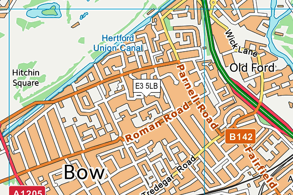 E3 5LB map - OS VectorMap District (Ordnance Survey)