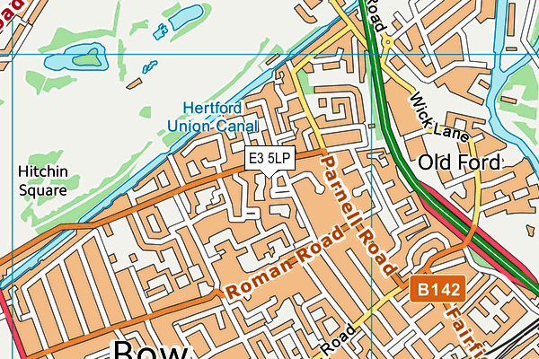 E3 5LP map - OS VectorMap District (Ordnance Survey)