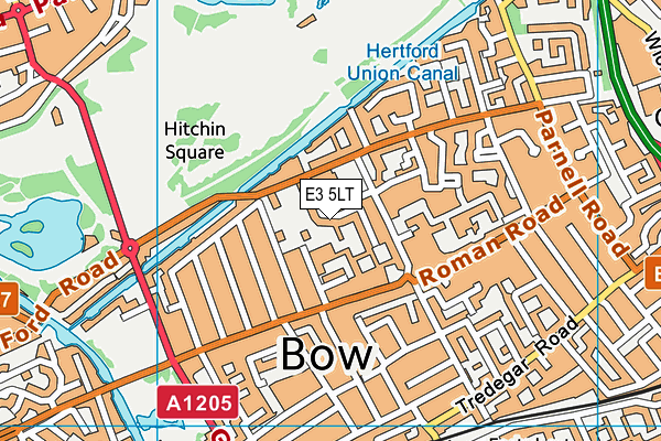 E3 5LT map - OS VectorMap District (Ordnance Survey)