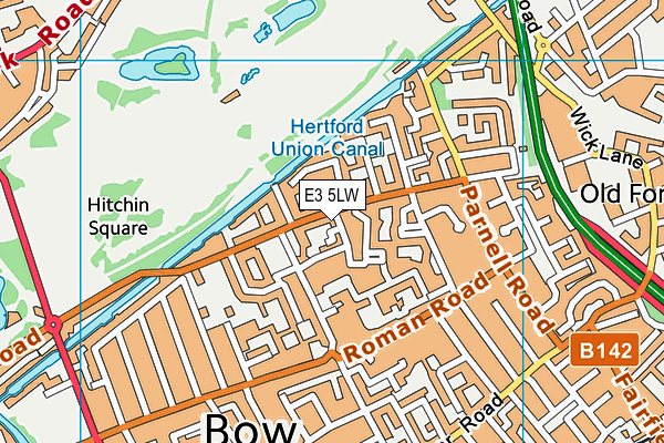 E3 5LW map - OS VectorMap District (Ordnance Survey)