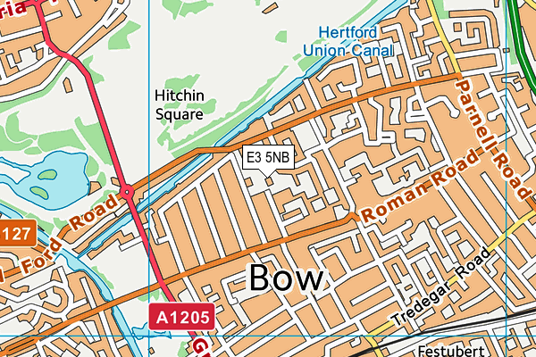 E3 5NB map - OS VectorMap District (Ordnance Survey)