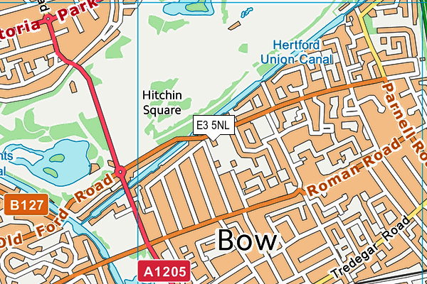 E3 5NL map - OS VectorMap District (Ordnance Survey)