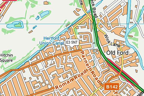 E3 5NT map - OS VectorMap District (Ordnance Survey)