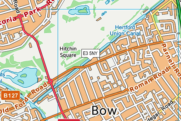 E3 5NY map - OS VectorMap District (Ordnance Survey)