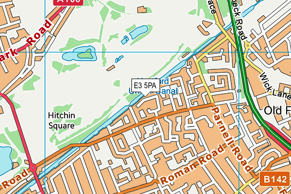E3 5PA map - OS VectorMap District (Ordnance Survey)