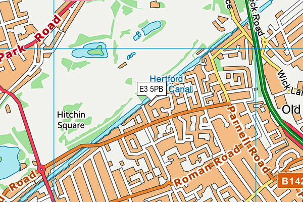 E3 5PB map - OS VectorMap District (Ordnance Survey)