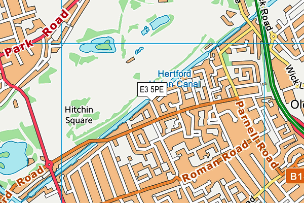 E3 5PE map - OS VectorMap District (Ordnance Survey)