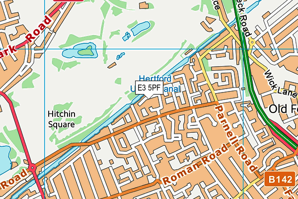 E3 5PF map - OS VectorMap District (Ordnance Survey)