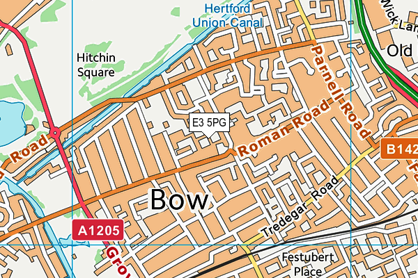 E3 5PG map - OS VectorMap District (Ordnance Survey)