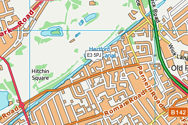E3 5PJ map - OS VectorMap District (Ordnance Survey)