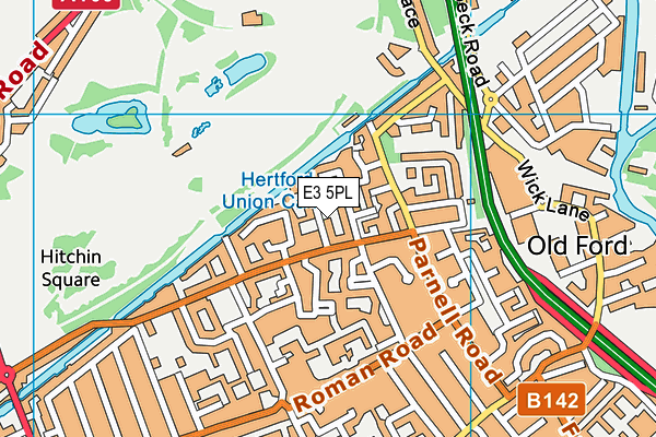 E3 5PL map - OS VectorMap District (Ordnance Survey)