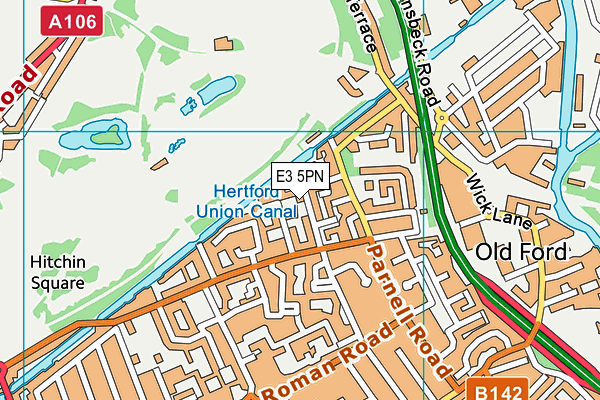 E3 5PN map - OS VectorMap District (Ordnance Survey)
