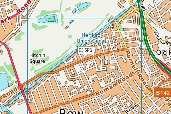 E3 5PS map - OS VectorMap District (Ordnance Survey)
