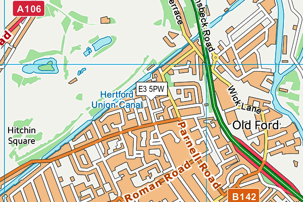 E3 5PW map - OS VectorMap District (Ordnance Survey)