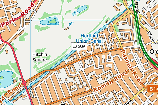 E3 5QA map - OS VectorMap District (Ordnance Survey)