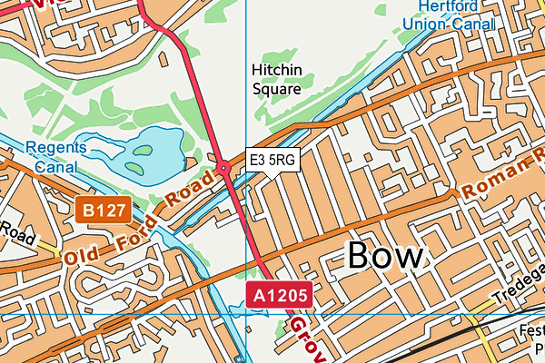 E3 5RG map - OS VectorMap District (Ordnance Survey)