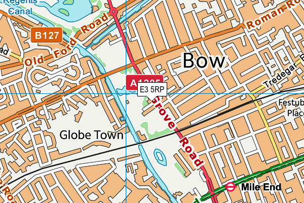 E3 5RP map - OS VectorMap District (Ordnance Survey)