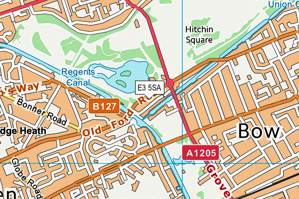 E3 5SA map - OS VectorMap District (Ordnance Survey)