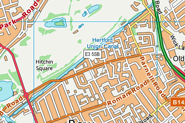 E3 5SB map - OS VectorMap District (Ordnance Survey)