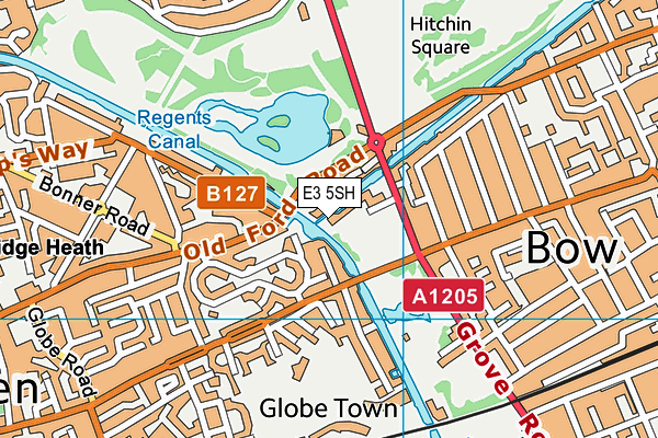 E3 5SH map - OS VectorMap District (Ordnance Survey)