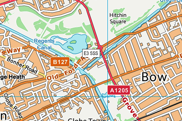 E3 5SS map - OS VectorMap District (Ordnance Survey)