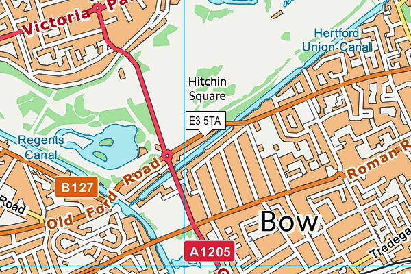 E3 5TA map - OS VectorMap District (Ordnance Survey)