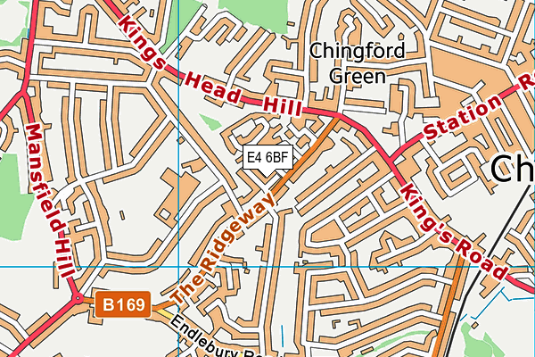 E4 6BF map - OS VectorMap District (Ordnance Survey)