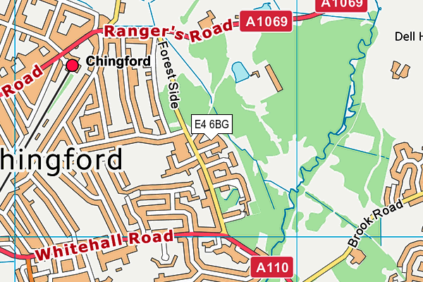 E4 6BG map - OS VectorMap District (Ordnance Survey)