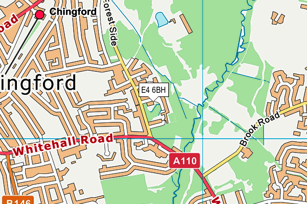 E4 6BH map - OS VectorMap District (Ordnance Survey)