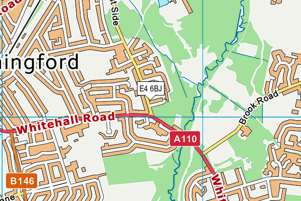 E4 6BJ map - OS VectorMap District (Ordnance Survey)