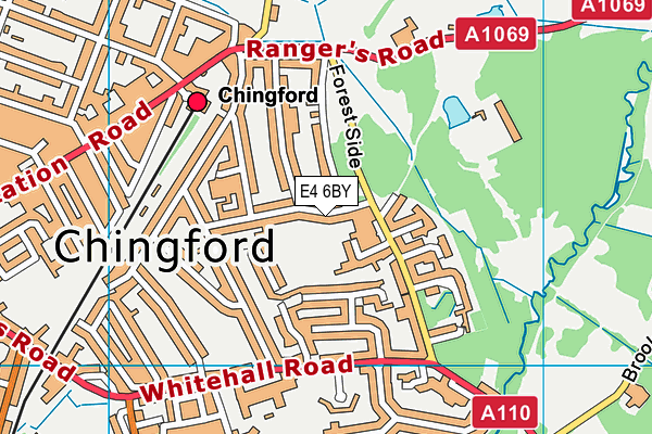 E4 6BY map - OS VectorMap District (Ordnance Survey)