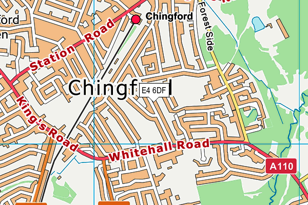 E4 6DF map - OS VectorMap District (Ordnance Survey)