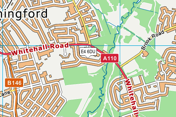 E4 6DU map - OS VectorMap District (Ordnance Survey)