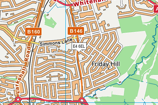 E4 6EL map - OS VectorMap District (Ordnance Survey)