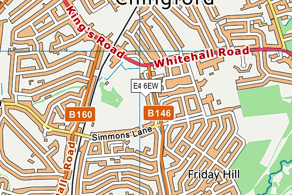 E4 6EW map - OS VectorMap District (Ordnance Survey)