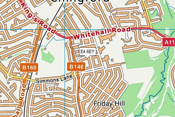 E4 6EY map - OS VectorMap District (Ordnance Survey)