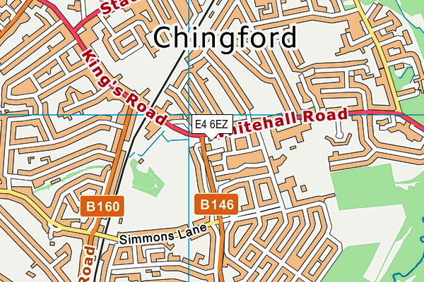 E4 6EZ map - OS VectorMap District (Ordnance Survey)